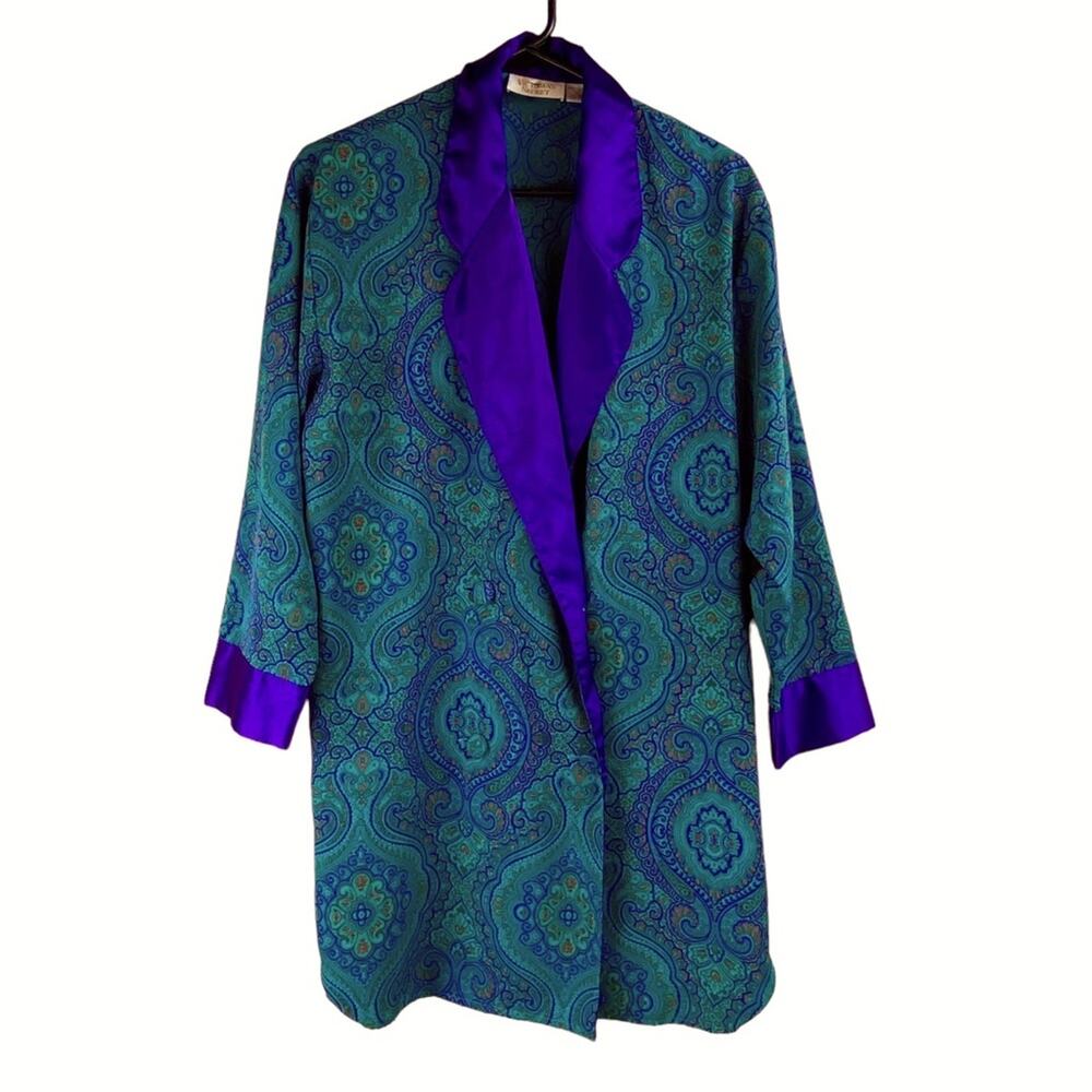 Vintage Victoria’s Secret Paisley Double Breasted Lounge Jacket Size S
